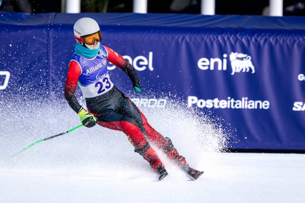 PARALYMPICS - Winter Paralympics Milano Cortina 2026 CORTINA D AMPEZZO,ITALY,09.MAR.26 - PARALYMPICS, ALPINE SKIING - Paralympic Winter games, Winterspiele,Spiele, Summer games Milano Cortina 2026, Super G, women. Image shows Jiaxin Guo (CHN).  GEPAxpictures xMatthiasxTrinkl
