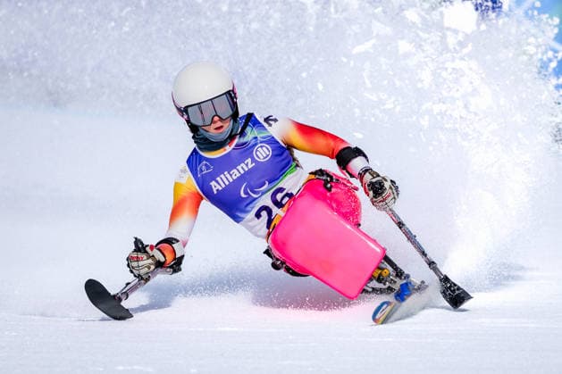 PARALYMPICS - Winter Paralympics Milano Cortina 2026 CORTINA D AMPEZZO,ITALY,09.MAR.26 - PARALYMPICS, ALPINE SKIING - Paralympic Winter games, Winterspiele,Spiele, Summer games Milano Cortina 2026, Super G, women. Image shows Audrey Pascual Seco (ESP).  GEPAxpictures xMatthiasxTrinkl