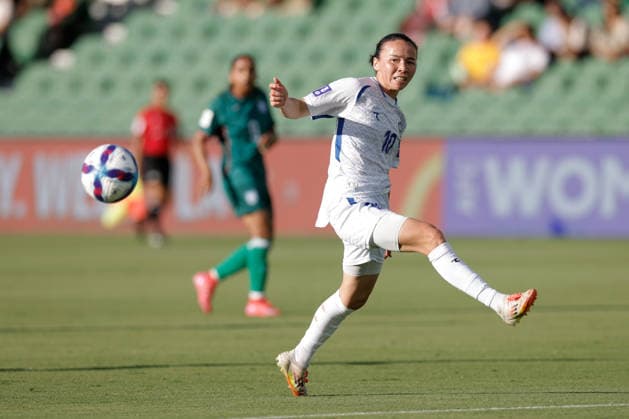 SOCCER ASIAN CUP BANGLADESH UZBEKISTAN, Diyorakhon Khabibullaeva of Uzbekistan in action during the AFC Women™s Asian Cup Group B match between Bangladesh and Uzbekistan at HBF Park in Perth, Monday, March 9, 2026.( NO ARCHIVING, EDITORIAL USE ONLY PERTH WESTERN AUSTRALIA AUSTRALIA  Copyright: xRICHARDxWAINWRIGHTx 20260309125003280261