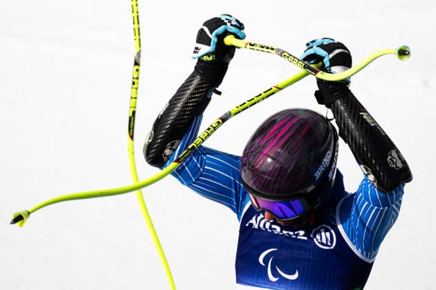 260309 Giacomo Bertagnolli of Italy celebrates after competing in the men s Super-G para alpine skiing during day 3 of the Milano Cortina 2026 Winter Paralympic Games on March 9, 2026 in Cortina. Photo: Maxim Thore BILDBYRAN kod MT MT1014 alpint alpine skiing paralympic games paralympics paralympiska spel paralympiske leker vinter-paralympics winter paralympics milano cortina 2026 milano cortina 2026 winter paralympic games 3 bbeng super-g herr italien jubel *** 260309 Giacomo Bertagnolli of Italy celebrates after competing in the men s Super G para alpine skiing during day 3 of the Milano Cortina 2026 Winter Paralympic Games on March 9, 2026 in Cortina Photo Maxim Thore BILDBYRAN kod MT MT1014 alpint alpine skiing paralympic games paralympiska spelen paralympiske leker vinter paralympics winter paralympics milano cortina 2026 milano cortina 2026 winter paralympic games 3 bbeng super g herr italien jubel  Copyright: MAXIMxTHORE BB260309MT025