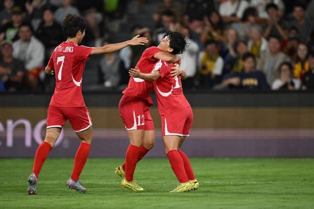 SOCCER ASIAN CUP NORTH KOREA CHINA, Kim Kyong Yong of North Korea celebrates after scoring a goal during the AFC Women™s Asian Cup Group B match between North Korea and China at CommBank Stadium in Sydney, Monday, March 9, 2026. ( NO ARCHIVING, EDITORIAL USE ONLY SYDNEY NEW SOUTH WALES AUSTRALIA  Copyright: xDEANxLEWINSx 20260309138662047240