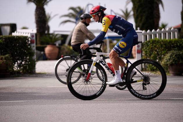 Ciccone Giulio Of Lidl-Trek during reconnaissance Stage 1, an individual time trial, of the Tirreno-Adriatico cycling race in Lido di Camaiore. The 11.5-kilometer stage starts and finishes in Lido di Camaiore- Italy - Monday, March 9, 2026. - cycling .  Copyright: xMarcoxAlpozzi LaPressex