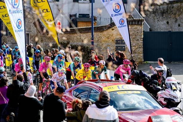 American Luke Lamperti of EF Education-EasyPost pictured at the start of the second stage of 84th edition of the Paris-Nice cycling race, 187 km from Epone to Montargis, Monday 09 March 2026. DAVIDxPINTENS  x166946729x