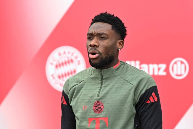Alphonso DAVIES Bayern Muenchen , single picture,cropped single motif,portrait,portrait,portrait final training on 09 03 2026 Soccer Champions League,season 2025 26, round of 16 Atalanta Bergamo FC Bayern Muenchen on 10 03 2026