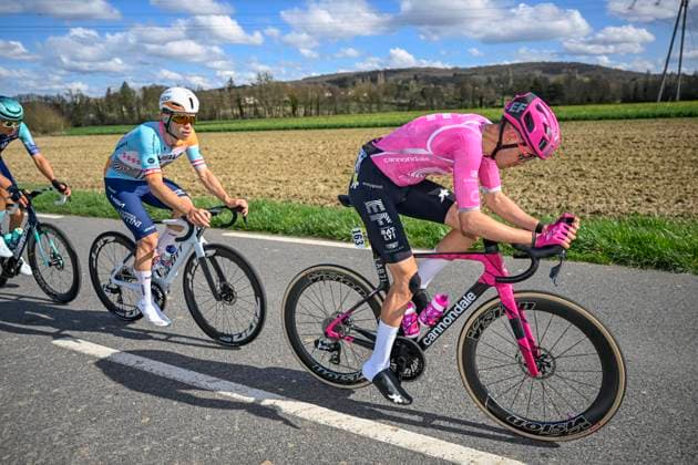 Paris Nice 2026 Stage 2 MONTARGIS, FRANCE - MARCH 09 : Baudin Alex (FRA) of EF Education - Easypost in action during stage 2 of the 84th edition of Paris - Nice an UCI World Tour 2.UWT cycling road race stage for Men Elite of 187 km with start in Epone and finish in Montargis on March 9, 2026 in Montargis, France, 09 03 2026 ( Motordriver Guy De Vuyst - Montargis France  Copyright: xNicoxVereeckenx