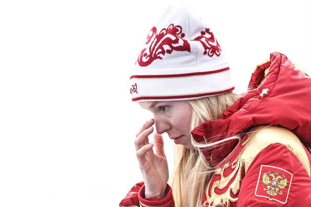 ITALY, VENETO - MARCH 9, 2026: Gold medal winner Varvara Voronchikhina of Russia during the victory ceremony for the women s para alpine skiing super G standing event at Tofane Alpine Skiing Centre during the 2026 Winter Paralympic Games, in Cortina d Ampezzo, Province of Belluno 2026 Winter Paralympics: Para Alpine Skiing  - ZUMAt113 20260309_zaa_t113_175 Copyright: xMikhailxTereshchenkox