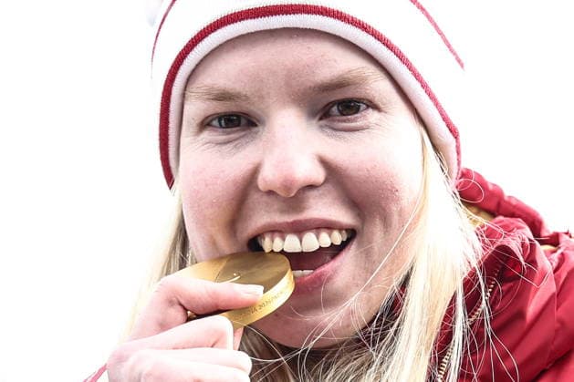ITALY, VENETO - MARCH 9, 2026: Gold medal winner Varvara Voronchikhina of Russia during the victory ceremony for the women s para alpine skiing super G standing event at Tofane Alpine Skiing Centre during the 2026 Winter Paralympic Games, in Cortina d Ampezzo, Province of Belluno 2026 Winter Paralympics: Para Alpine Skiing  - ZUMAt113 20260309_zaa_t113_176 Copyright: xMikhailxTereshchenkox