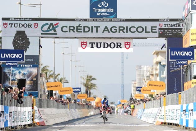 Pellizzari Giulio Of Red Bull - Bora - Hansgrohe during Stage 1, an individual time trial, of the Tirreno-Adriatico cycling race in Lido di Camaiore. The 11.5-kilometer stage starts and finishes in Lido di Camaiore- Italy - Monday, March 9, 2026. - cycling .  Copyright: xMassimoxPaolone LaPressex