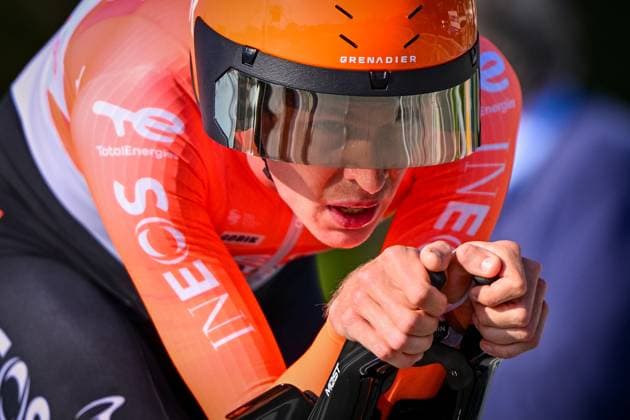 Dutch Thymen Arensman of INEOS Grenadiers pictured in action during the first stage of the Tirreno-Adriatico cycling race, a 11,5km individual time trial in Lido di Camaiore, Italy, Monday 09 March 2026. DIRKxWAEM  x166963830x