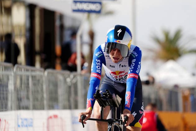Hindley Jai Of Red Bull - Bora - Hansgrohe during Stage 1, an individual time trial, of the Tirreno-Adriatico cycling race in Lido di Camaiore. The 11.5-kilometer stage starts and finishes in Lido di Camaiore- Italy - Monday, March 9, 2026. - cycling .  Copyright: xMassimoxPaolone LaPressex