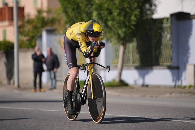 Jorgenson Matteo Of Team Visma Lease A Bike during Stage 1, an individual time trial, of the Tirreno-Adriatico cycling race in Lido di Camaiore. The 11.5-kilometer stage starts and finishes in Lido di Camaiore- Italy - Monday, March 9, 2026. - cycling .  Copyright: xMartcoxAlpozzi LaPressex