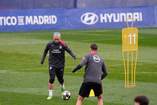 March 9, 2026, Majadahonda, Madrid, Spain: Antoine Griezmann during the training day of Atletico de Madrid ahead the UEFA Champions League 2025 26 match against Tottenham Hotspur at Ciudad Deportiva Wanda Atletico de Madrid on March 09, 2026, in Majadahonda, Madrid, Spain. Atletico De Madrid Training Session And press conference, PK, Pressekonferenz - UEFA Champions League 2025 26  - ZUMAa181 20260309_zaa_a181_035 Copyright: xDennisxAgyemanx