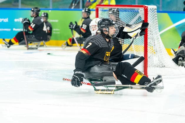 Para Ice hockey, Eishockey - Millano Cortina 2026 Winter Paralympics: Day 3 - GER-USA Para Ice Hockey - Milano Cortina 2026 Winter Paralympics: Day 3 MILANO SANTAGIULIA ICE HOCKEY ARENA MILANO, ITALY - MARCH 9: Preliminary Round - Group A Germany - United States Impressions of Team Para Ice Hockey Germany playing Team USA at March 9 at the Milano Cortina 2026 Winter Paralympics Para Ice Hockey Tournament in the Milano Santagiulia Ice Hockey Arena at day 3. (Photo by RALF KUCKUCK) Copyright 2026 Ralf Kuckuck