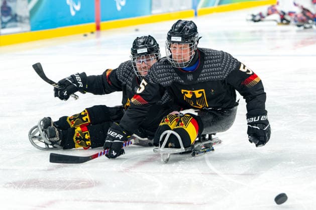 Para Ice hockey, Eishockey - Millano Cortina 2026 Winter Paralympics: Day 3 - GER-USA Para Ice Hockey - Milano Cortina 2026 Winter Paralympics: Day 3 MILANO SANTAGIULIA ICE HOCKEY ARENA MILANO, ITALY - MARCH 9: Preliminary Round - Group A Germany - United States Impressions of Team Para Ice Hockey Germany playing Team USA at March 9 at the Milano Cortina 2026 Winter Paralympics Para Ice Hockey Tournament in the Milano Santagiulia Ice Hockey Arena at day 3. (Photo by RALF KUCKUCK) Copyright 2026 Ralf Kuckuck