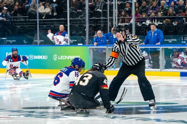 Para Ice hockey, Eishockey - Millano Cortina 2026 Winter Paralympics: Day 3 - GER-USA Para Ice Hockey - Milano Cortina 2026 Winter Paralympics: Day 3 MILANO SANTAGIULIA ICE HOCKEY ARENA MILANO, ITALY - MARCH 9: Preliminary Round - Group A Germany - United States Impressions of Team Para Ice Hockey Germany playing Team USA at March 9 at the Milano Cortina 2026 Winter Paralympics Para Ice Hockey Tournament in the Milano Santagiulia Ice Hockey Arena at day 3. (Photo by RALF KUCKUCK) Copyright 2026 Ralf Kuckuck