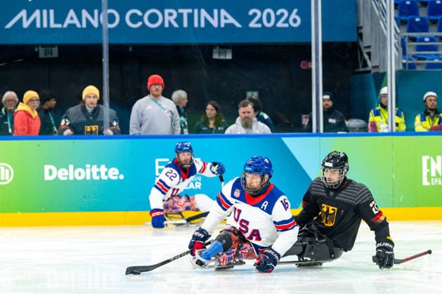Para Ice hockey, Eishockey - Millano Cortina 2026 Winter Paralympics: Day 3 - GER-USA Para Ice Hockey - Milano Cortina 2026 Winter Paralympics: Day 3 MILANO SANTAGIULIA ICE HOCKEY ARENA MILANO, ITALY - MARCH 9: Preliminary Round - Group A Germany - United States Impressions of Team Para Ice Hockey Germany playing Team USA at March 9 at the Milano Cortina 2026 Winter Paralympics Para Ice Hockey Tournament in the Milano Santagiulia Ice Hockey Arena at day 3. (Photo by RALF KUCKUCK) Copyright 2026 Ralf Kuckuck