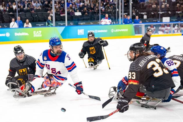 Para Ice hockey, Eishockey - Millano Cortina 2026 Winter Paralympics: Day 3 - GER-USA Para Ice Hockey - Milano Cortina 2026 Winter Paralympics: Day 3 MILANO SANTAGIULIA ICE HOCKEY ARENA MILANO, ITALY - MARCH 9: Preliminary Round - Group A Germany - United States Impressions of Team Para Ice Hockey Germany playing Team USA at March 9 at the Milano Cortina 2026 Winter Paralympics Para Ice Hockey Tournament in the Milano Santagiulia Ice Hockey Arena at day 3. (Photo by RALF KUCKUCK) Copyright 2026 Ralf Kuckuck
