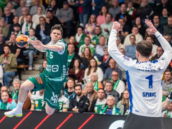 Rutger ten Velde Frisch Auf Goeppingen, 05 from outside, Frisch Auf Goeppingen vs ThSV Eisenach, Handball, 1 Bundesliga, Men, Season 2025 2026, 09 03 2026, Frisch Auf Goeppingen vs ThSV Eisenach, Handball, 1 Bundesliga, Men, Season 2025 2026, 09 03 2026 Goeppingen Copyright: xEibner-Pressefoto MichaelxSchmidx EP_MST