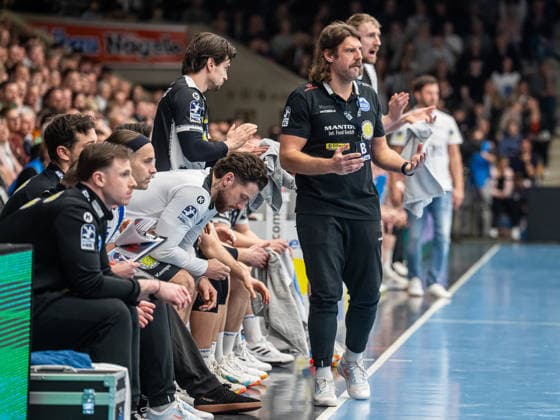 Sebastian Hinze, Head Coach ThSV Eisenach is dissatisfied, Frisch Auf Goeppingen vs ThSV Eisenach, Handball, 1 Bundesliga, Men, Season 2025 2026, 09 03 2026, Frisch Auf Goeppingen vs ThSV Eisenach, Handball, 1 Bundesliga, Men, Season 2025 2026, 09 03 2026 Goeppingen Copyright: xEibner-Pressefoto MichaelxSchmidx EP_MST