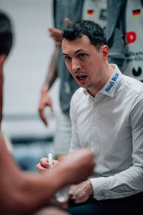 BB 2BL SBB Baskets BBC Bayreuth Lukas Hofer BBC Bayreuth during the 2025 2026 season in the 2 Barmer Basketball Bundesliga Pro A on matchday 26 between SBB Baskets and BBC Bayreuth at Wolfgang Lakenmacher Halle on March 9, 2026 in Magdeburg, Sachsen Anhalt, Germany