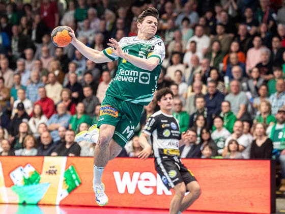 Rutger ten Velde Frisch Auf Goeppingen, 05 comes free to throw, Frisch Auf Goeppingen vs ThSV Eisenach, Handball, 1 Bundesliga, Men, Season 2025 2026, 09 03 2026, Frisch Auf Goeppingen vs ThSV Eisenach, Handball, 1 Bundesliga, Men, Season 2025 2026, 09 03 2026 Goeppingen Copyright: xEibner-Pressefoto MichaelxSchmidx EP_MST