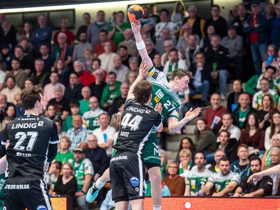 Oskar Sunnefeldt Frisch Auf Goeppingen, 27 throws from the back, Frisch Auf Goeppingen vs ThSV Eisenach, Handball, 1 Bundesliga, Men, Season 2025 2026, 09 03 2026, Frisch Auf Goeppingen vs ThSV Eisenach, Handball, 1 Bundesliga, Men, Season 2025 2026, 09 03 2026 Goeppingen Copyright: xEibner-Pressefoto MichaelxSchmidx EP_MST