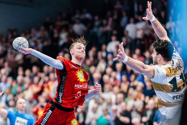 v l Niko Blaauw TuS N Luebbecke, 23 , Doruk Pehlivan HC Elbflorenz 2006, 11 GER, TuS N Luebbecke vs HC Elbflorenz 2006, Handball, 2 Bundesliga, 23 Matchday, Season 2025 2026, 09 03 2026 GER, TuS N Luebbecke vs HC Elbflorenz 2006, Handball, 2 Bundesliga, 23 Matchday, Season 2025 2026, 09 03 2026 Luebbecke Copyright: xEibner-Pressefoto JanxRollingerx EP_JSK