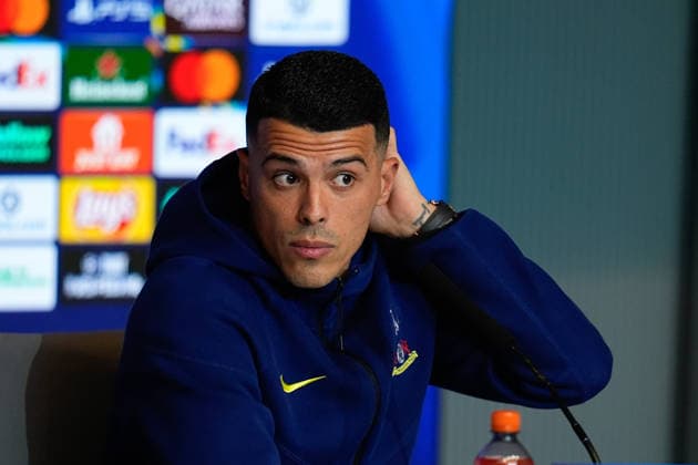 March 9, 2026, Madrid, Madrid, Spain: Pedro Porro of Tottenham Hotspur attends his press conference, PK, Pressekonferenz ahead of their UEFA Champions League 2025 26 match against Atletico de Madrid at Riyadh Air Metropolitano on March 09, 2026, in Madrid, Spain. Tottenham Hotspur Press Conference - UEFA Champions League 2025 26  - ZUMAa181 20260309_zaa_a181_111 Copyright: xDennisxAgyemanx