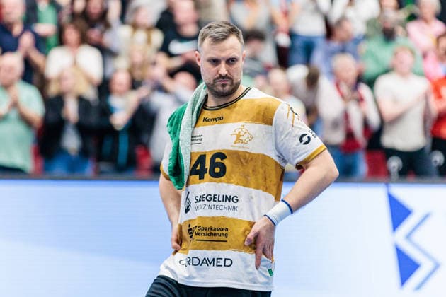 Jonas Thuemmler HC Elbflorenz 2006, 46 is disappointed sad after 34 31 defeat GER, TuS N Luebbecke vs HC Elbflorenz 2006, Handball, 2 Bundesliga, 23 Matchday, Season 2025 2026, 09 03 2026 GER, TuS N Luebbecke vs HC Elbflorenz 2006, Handball, 2 Bundesliga, 23 Matchday, Season 2025 2026, 09 03 2026 Luebbecke Copyright: xEibner-Pressefoto JanxRollingerx EP_JSK