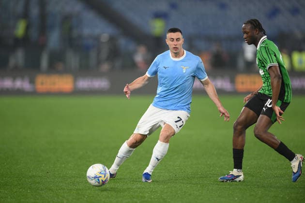Foto IPP Roberto Ramaccia Roma 9 3 2026 Campionato di Calcio Serie A 2025 2026 Lazio vs Sassuolo Nella foto Adam Marusic of SS Lazio sulla palla Italy Photo Press - World Copyright Roma italy Italia ITALY  Copyright: xR4924_italyphotopressx