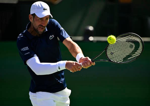 Tennis 2026: BNP Paribas Open MAR 09 March 09, 2026 Novak Djokovic (SRB) returns a shot against Aleksandar Kovacevic during their second round match at the BNP Paribas Open held at the Indian Wells Tennis Garden in Indian Wells, California. California. Mandatory Photo Credit : Charles Baus CSM (Credit Image: Â Charles Baus Cal Media) Indian Wells Ca United States of America EDITORIAL USE ONLY Copyright: xx ZUMA-20260309_zma_c04_126.jpg CharlesxBausx csmphotothree478927
