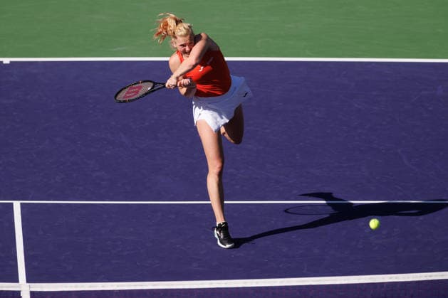 Tennis 2026: BNP Paribas Open, March 9, 2026 March 9, 2026: Katerina Siniakova (CZE) in action against Mirra Andreeva during their third round match at the BNP Paribas Open on March 9, 2026, held at the Indian Wells Tennis Garden in Indian Wells, California. (Credit Image: Mal Taam Cal Media) Indian Wells California USA EDITORIAL USE ONLY Copyright: xx ZUMA-20260309_zma_c04_183.jpg MalxTaamx csmphotothree478971