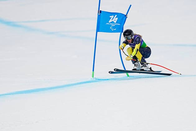 CORTINA, ITALY 20260310 Sweden s Ebba Arsjö during the alpine combined super-g at the Paralympics at the Tofane Alpine Skiing Centre in Cortina, Italy. *** The image is included in the SPORTS PACKAGE. For others PAYMENT IMAGE *** CORTINA ITALY x9200x *** CORTINA, ITALY 20260310 Sweden s Ebba Arsjö during the alpine combined super g at the Paralympics at the Tofane Alpine Skiing Centre in Cortina, Italy The image is included in the SPORTS PACKAGE For others PAYMENT IMAGE CORTINA ITALY x9200x  Copyright: xBjörnxLarssonxRosvall TTx PARALYMPICS 2026 SUPER-G