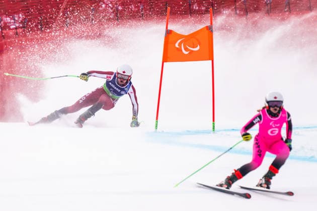 260310 Kalle Ericsson of Canada with guide Sierra Smith competes in the men s combined Super-G para alpine skiing during day 4 of the Milano Cortina 2026 Winter Paralympic Games on March 10, 2026 in Cortina. Photo: Maxim Thore BILDBYRAN kod MT MT1017 alpint alpine skiing paralympic games paralympics paralympiska spel paralympiske leker vinter-paralympics winter paralympics milano cortina 2026 milano cortina 2026 winter paralympic games 4 bbeng kombination herr *** 260310 Kalle Ericsson of Canada with guide Sierra Smith competes in the men s combined Super G para alpine skiing during day 4 of the Milano Cortina 2026 Winter Paralympic Games on March 10, 2026 in Cortina Photo Maxim Thore BILDBYRAN kod MT MT1017 alpint alpine skiing paralympic games paralympiska spelen paralympiske leker vinter paralympics winter paralympics milano cortina 2026 milano cortina 2026 winter paralympic games 4 bbeng kombination herr  Copyright: MAXIMxTHORE BB260310MT005