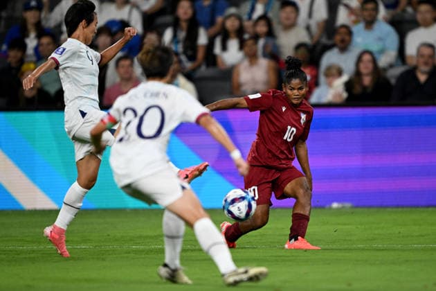 SOCCER ASIAN CUP INDIA TAIWAN, Pyari Xaxa of India and Hsu Yi-yun and Chen Ying-hui of Taiwan during the AFC Women™s Asian Cup Group C match between India and Taiwan at CommBank Stadium in Sydney, Tuesday, March 10, 2026. ( NO ARCHIVING, EDITORIAL USE ONLY SYDNEY NEW SOUTH WALES AUSTRALIA  Copyright: xDEANxLEWINSx 20260310192667576164