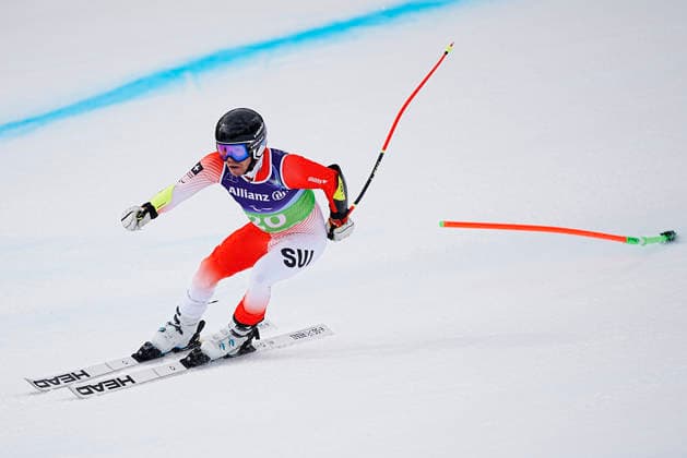 CORTINA, ITALIEN 20260310 Schweiz Robin Cuche under herrarnas alpina kombination super-g i Paralympics pa Tofane Alpine Skiing Centre i Cortina, Italien. *** Bilden ingar i SPORTPAKET. För övriga BETALBILD *** CORTINA ITALIEN x9200x *** CORTINA, ITALY 20260310 Switzerlands Robin Cuche during the mens Alpine Combined Super-G at the Paralympics at the Tofane Alpine Skiing Centre in Cortina, Italy Picture in SPORT PACKAGE For others PAY PICTURE CORTINA ITALY x9200x  Copyright: xBjörnxLarssonxRosvall TTx PARALYMPICS 2026 ALPIN KOMBINATION