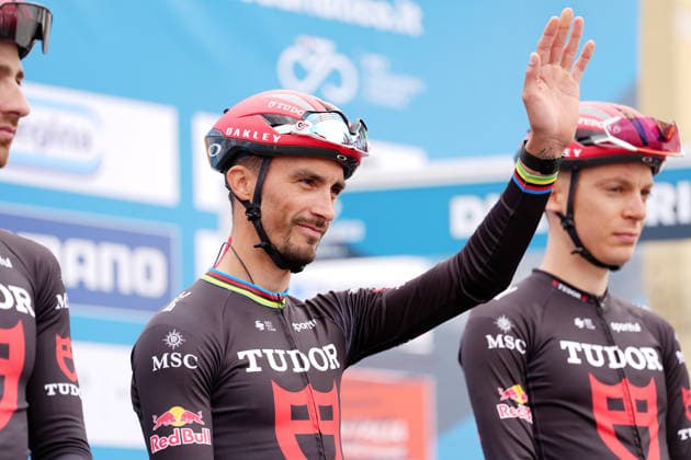 Alaphilippe Julian Of Tudor Pro Cycling Team during the 206-kilometer Stage 2 of the Tirreno-Adriatico cycling race from Camaiore to San Gimignano - Italy - Tuesday, March 10, 2026. - cycling .  Copyright: xMassimoxPaolone LaPressex