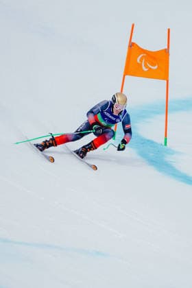 PARALYMPICS - Winter Paralympics Milano Cortina 2026 CORTINA D AMPEZZO,ITALY,10.MAR.26 - PARALYMPICS, ALPINE SKIING - Paralympic Winter games, Winterspiele,Spiele, Summer games Milano Cortina 2026, Super Combined, men. Image shows Johannes Aigner (AUT).  GEPAxpictures xMaticxKlansek