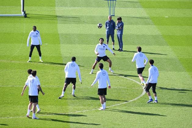 Football, CL, Paris Saint Germain, Training