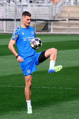 LEVERKUSEN, GERMANY - 10 MARCH, 2026: Patrik Schick - Practice. The match of UEFA Champions League Bayer Leverkusen vs Arsenal London at BayArena.  Copyright: xVitaliixKliuievx