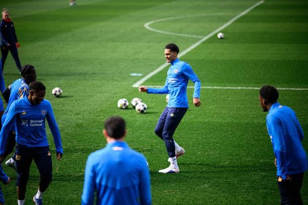 LEVERKUSEN, GERMANY - 10 MARCH, 2026: Jarell Quansah - Practice. The match of UEFA Champions League Bayer Leverkusen vs Arsenal London at BayArena.  Copyright: xVitaliixKliuievx