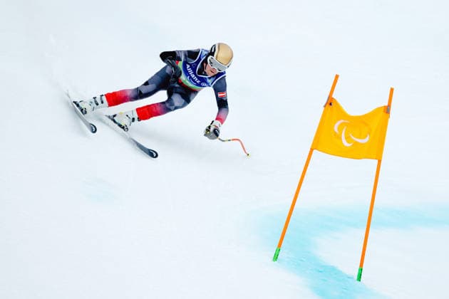PARALYMPICS - Winter Paralympics Milano Cortina 2026 CORTINA D AMPEZZO,ITALY,10.MAR.26 - PARALYMPICS, ALPINE SKIING - Paralympic Winter games, Winterspiele,Spiele, Summer games Milano Cortina 2026, Super Combined, men. Image shows Manuel Rachbauer (AUT).  GEPAxpictures xMaticxKlansek