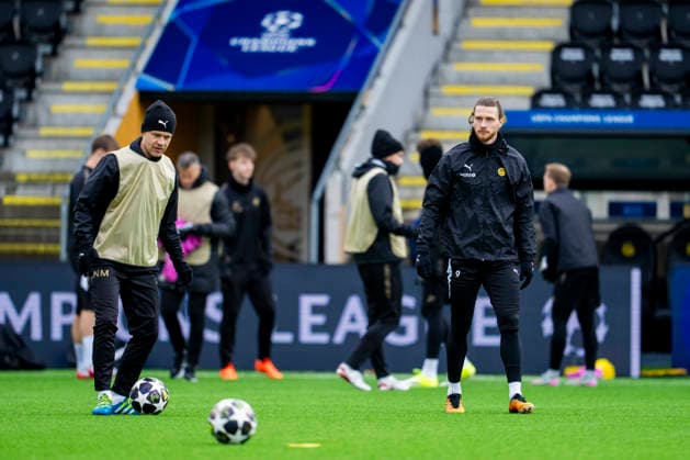 Football, training with Bodo Glimt Bodo, Norway 20260310 Bodo Glimts Kasper Hogh during a training session with Bodo Glimt at Aspmyra stadium before the Champions League football match against Sporting Photo Fredrik Varfjell NTB Bodo Norway EDITORIAL USE ONLY RESTRICTED USE FOR BETTING COMPANIES  Copyright: xFredrikxVarfjellx xNTBx
