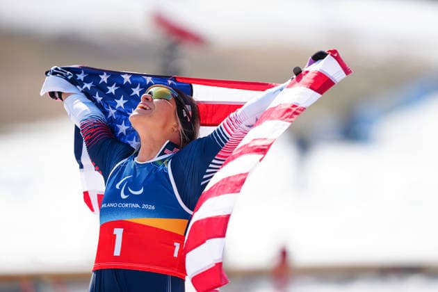 VAL DI FIEMME, ITALY 20260310 USA s Oksana Masters takes gold in the women s cross-country skiing, sitting sprint, at the Tesero Cross-Country Skiing Stadium in Val di Fiemme, Italy. VAL DI FIEMME ITALY x10500x *** VAL DI FIEMME, ITALY 20260310 USA s Oksana Masters takes gold in the women s cross country skiing, sitting sprint, at the Tesero Cross Country Skiing Stadium in Val di Fiemme, Italy VAL DI FIEMME ITALY x10500x  Copyright: xOscarxOlsson ParasportxSverigex TTx PARALYMPICS 2026 CROSS-COUNTRY SKIING