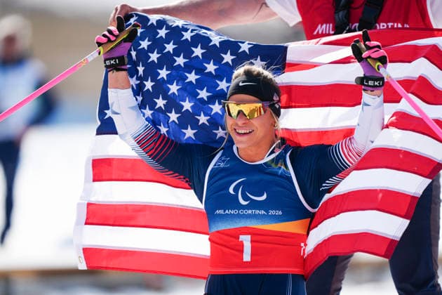 VAL DI FIEMME, ITALY 20260310 USA s Oksana Masters takes gold in the women s cross-country skiing, sitting sprint, at the Tesero Cross-Country Skiing Stadium in Val di Fiemme, Italy. VAL DI FIEMME ITALY x10500x *** VAL DI FIEMME, ITALY 20260310 USA s Oksana Masters takes gold in the women s cross country skiing, sitting sprint, at the Tesero Cross Country Skiing Stadium in Val di Fiemme, Italy VAL DI FIEMME ITALY x10500x  Copyright: xOscarxOlsson ParasportxSverigex TTx PARALYMPICS 2026 CROSS-COUNTRY SKIING
