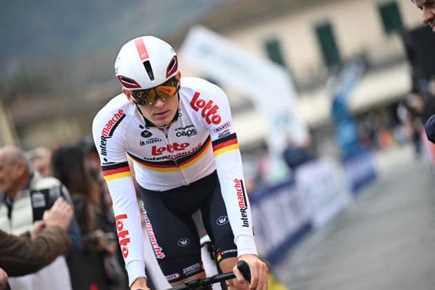 10-03-2026 Tirreno - Adriatico; Tappa 02 Camaiore - San Gimignano; 2026, Lotto - Intermarche; Zimmermann, Georg; Camaiore; 