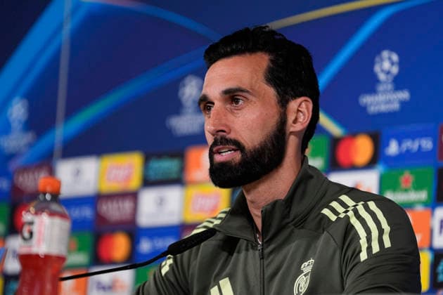 March 10, 2026, Valdebebas, Madrid, Spain: Alvaro Arbeloa attends his press conference, PK, Pressekonferenz during the training day of Real Madrid ahead the UEFA Champions League 2025 26, Round of 16 first leg, football match against Manchester City at Ciudad Deportiva Real Madrid on March 10, 2026, in Valdebebas, Madrid, Spain. Real Madrid Training And Press Conference - UEFA Champions League 2025 26 Round Of 16 First Leg  - ZUMAa181 20260310_zaa_a181_020 Copyright: xOscarxJ.xBarrosox