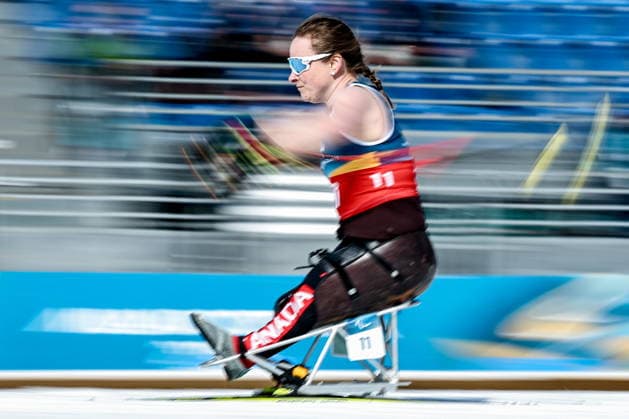 ITALY, TESERO - MARCH 10, 2026: Christina Picton of Canada competes in a women s para cross-country skiing sitting sprint semifinal at Tesero Cross-Country Stadium during the 2026 Winter Paralympic Games 2026 Winter Paralympics: Para Cross-Country Skiing  - ZUMAt113 20260310_zaa_t113_172 Copyright: xMikhailxTereshchenkox
