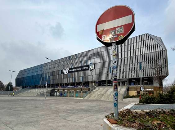 10 03 2026, Football UEFA Championsleague 2025 2026 Round of 16, Atalanta Bergamo FC Bayern Munich, in the New Balance Arena Bergamo, Italy , the New Balance Arena from outside DFL and DFB regulations prohibit any use of photographs as image sequences and or quasi video