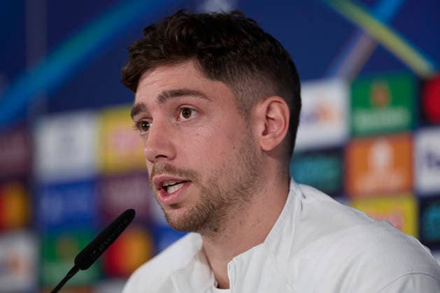March 10, 2026, Madrid, Spain: Federico Valverde of Real Madrid CF attends a press conference, PK, Pressekonferenz during the training session at Ciudad Real Madrid, on the eve of the UEFA Champions League 2025 2026 Round of 16 first leg football match between Real Madrid CF and Manchester City. Real Madrid CF Training Session And Press Conference In Spain - 10 Mar 2026  - ZUMAs197 20260310_aaa_s197_020 Copyright: xFedericoxTitonex